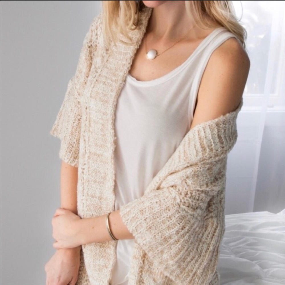 11THSTREET short sleeves cable knit cardigan